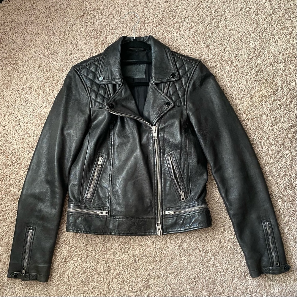 Allsaints Conroy leather biker jacket